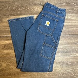 Men’s Carhartt Light Washed Denim Carpenter Jeans size: 28x27